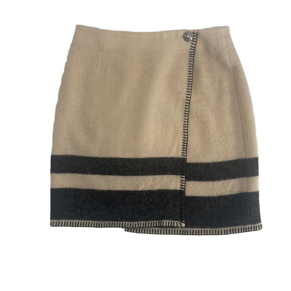 Ralph Lauren Country Southwestern Blanket Skirt Wool Wrap 8 Aztec Native Vintage - Picture 1 of 8